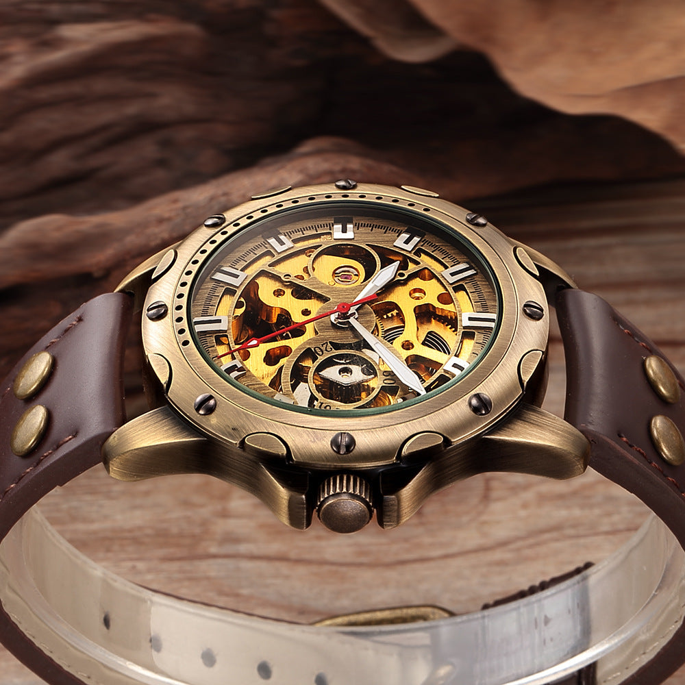 Chrono-Forge Steampunk Skeleton Watch