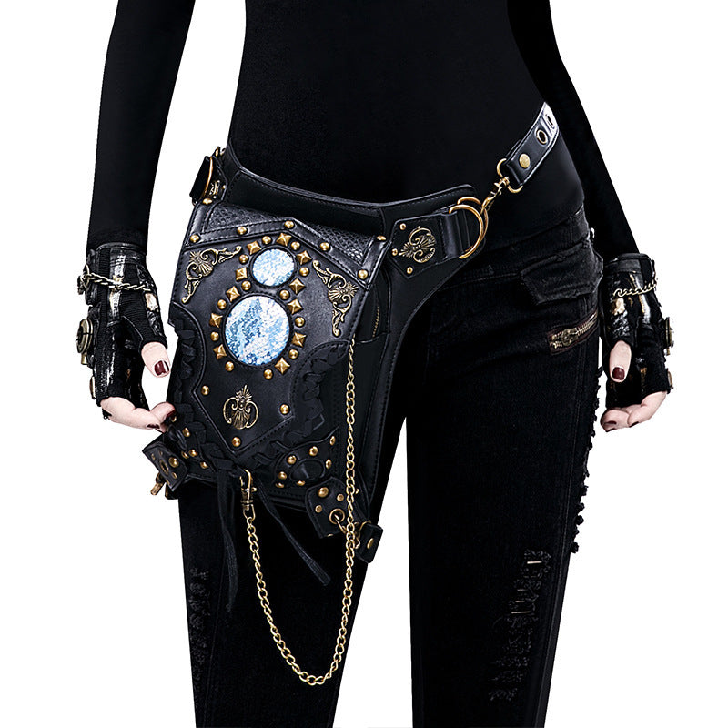 Steampunk Multifunctional Pocket – Adjustable PU Leather Utility Bag