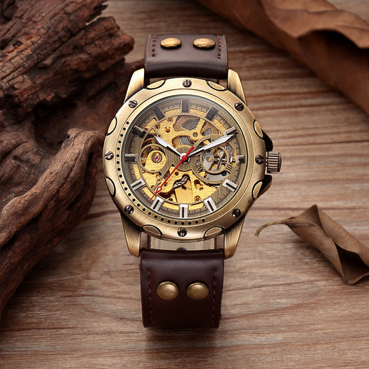 Chrono-Forge Steampunk Skeleton Watch