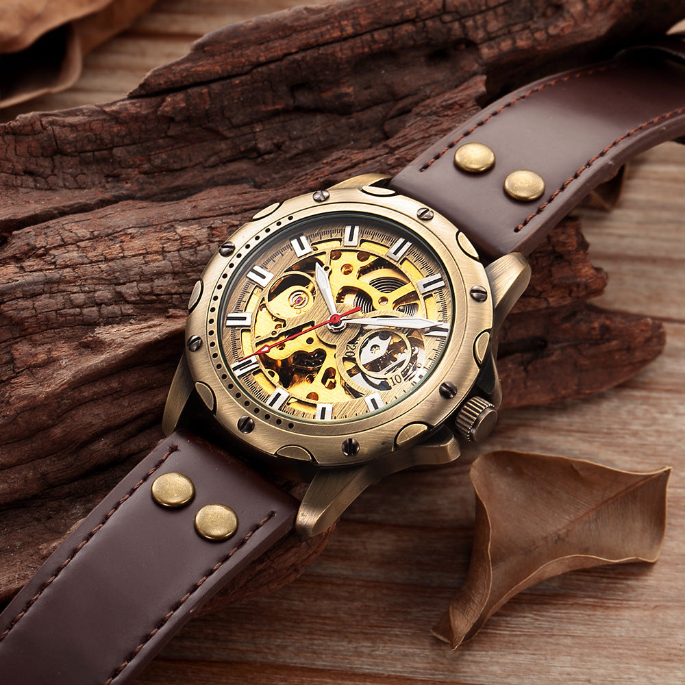 Chrono-Forge Steampunk Skeleton Watch