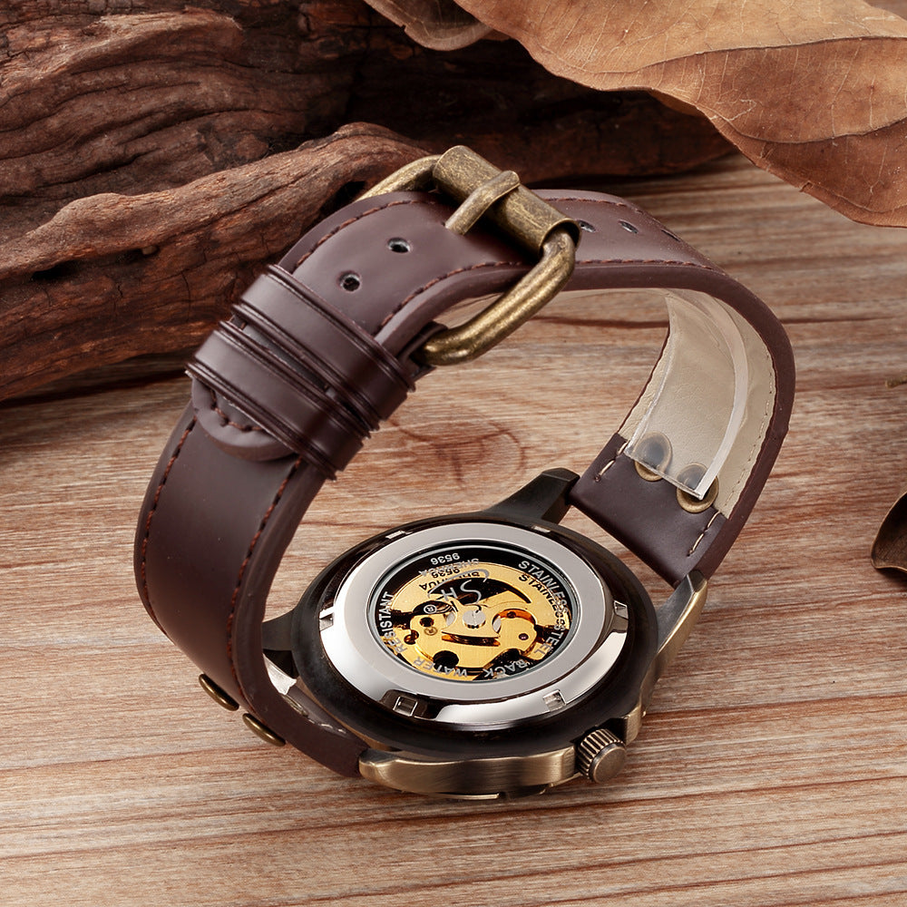 Chrono-Forge Steampunk Skeleton Watch