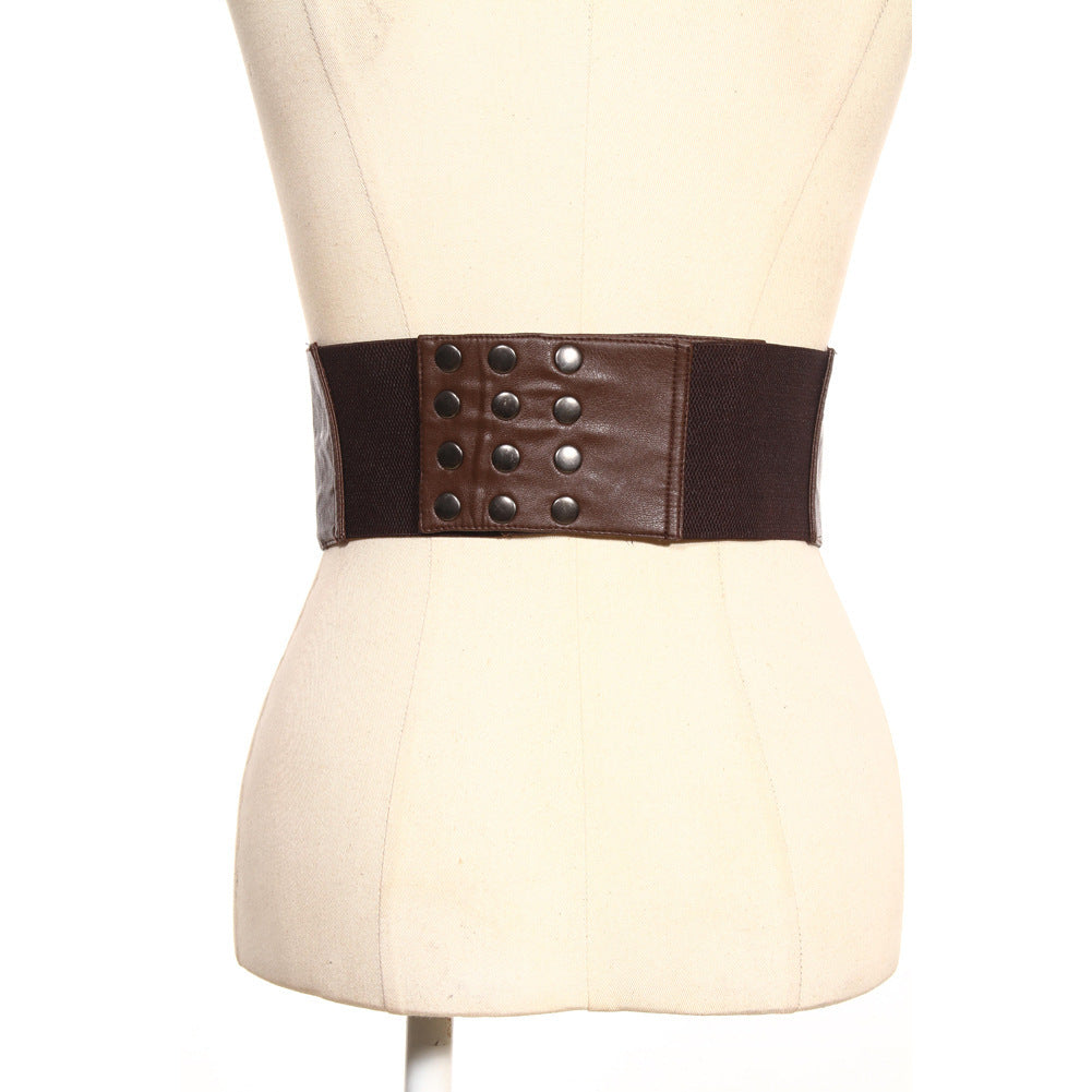 GEARDUKE Steampunk Punk-Style Brown Waist Seal – Imitation Leather Belt