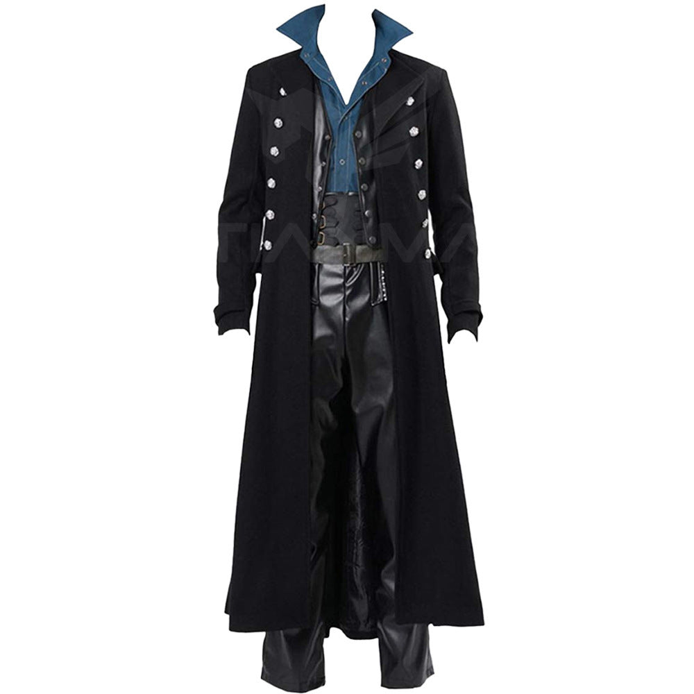 Steampunk Double-Breasted Lapel Windbreaker Coat