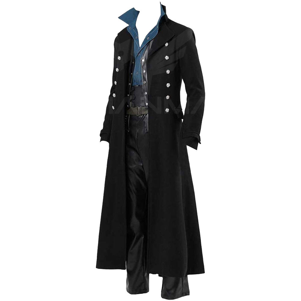 Steampunk Double-Breasted Lapel Windbreaker Coat