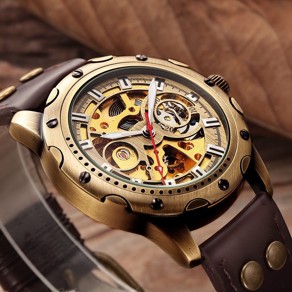 Chrono-Forge Steampunk Skeleton Watch