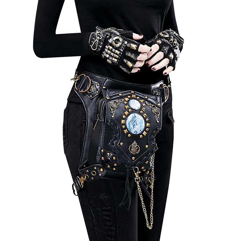 Steampunk Multifunctional Pocket – Adjustable PU Leather Utility Bag