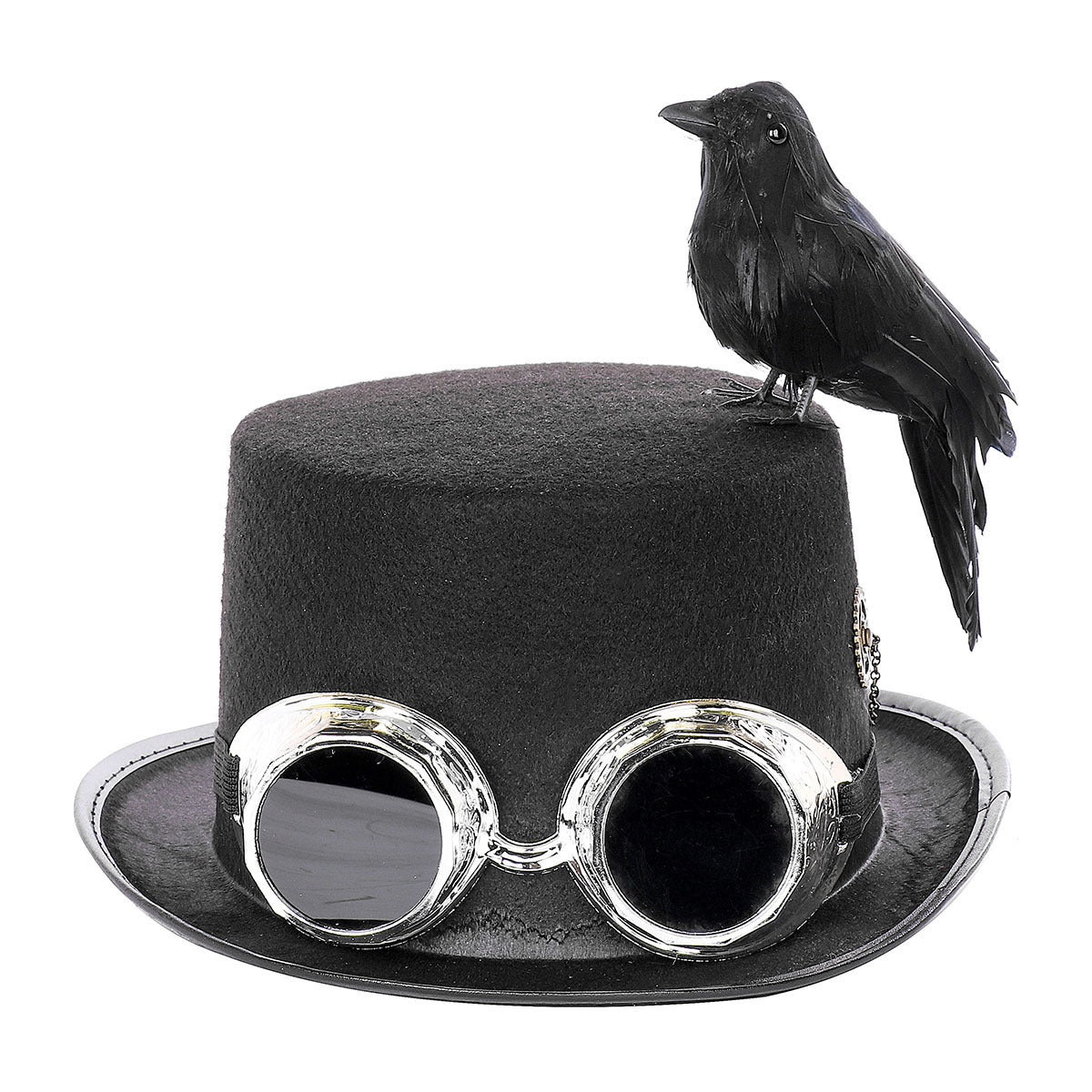 Steampunk Gothic Crow Hat – Unisex Fantasy Statement Piece