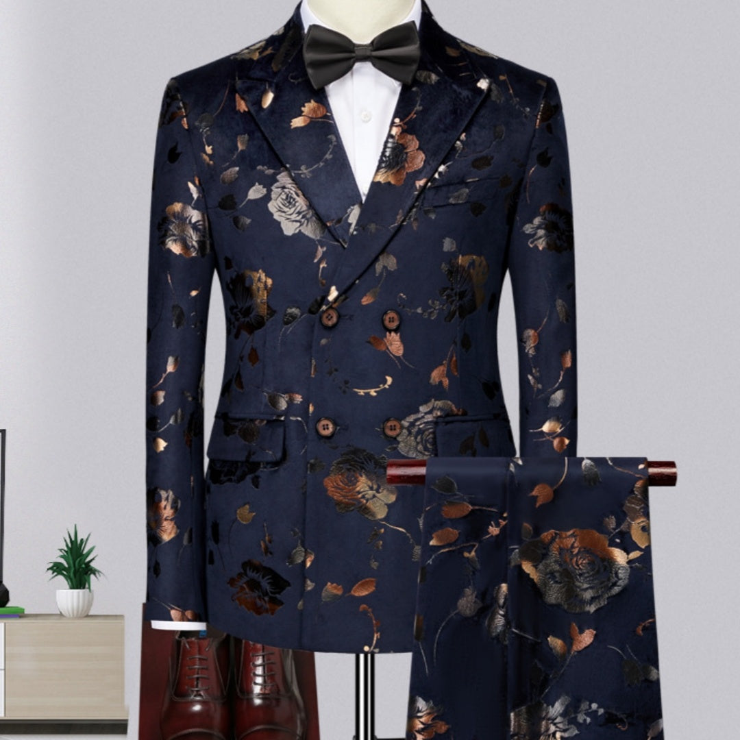 Empire Elegance Steampunk Printed Tie Suit Set